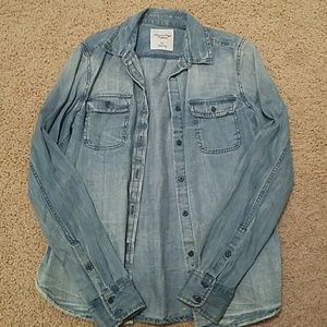 Light weight denim button up